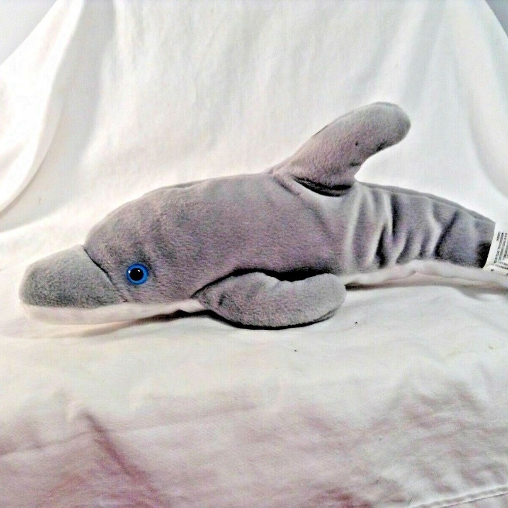 K & M Plush Dolphin Shark Stuffed Gray Toy Mammal